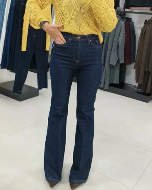 İspanyol Paça İndigo Jeans