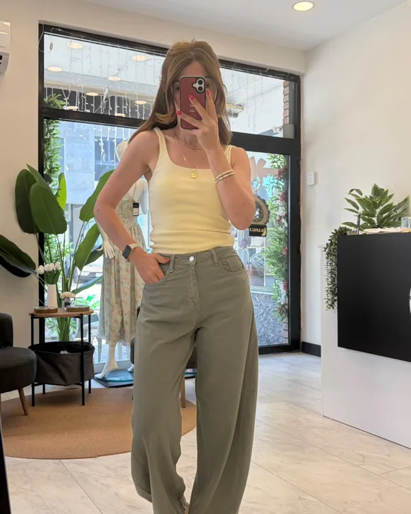 Tencel pantolon haki