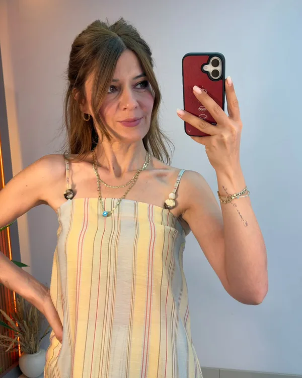 Solea Çizgili Askılı İkili Takım