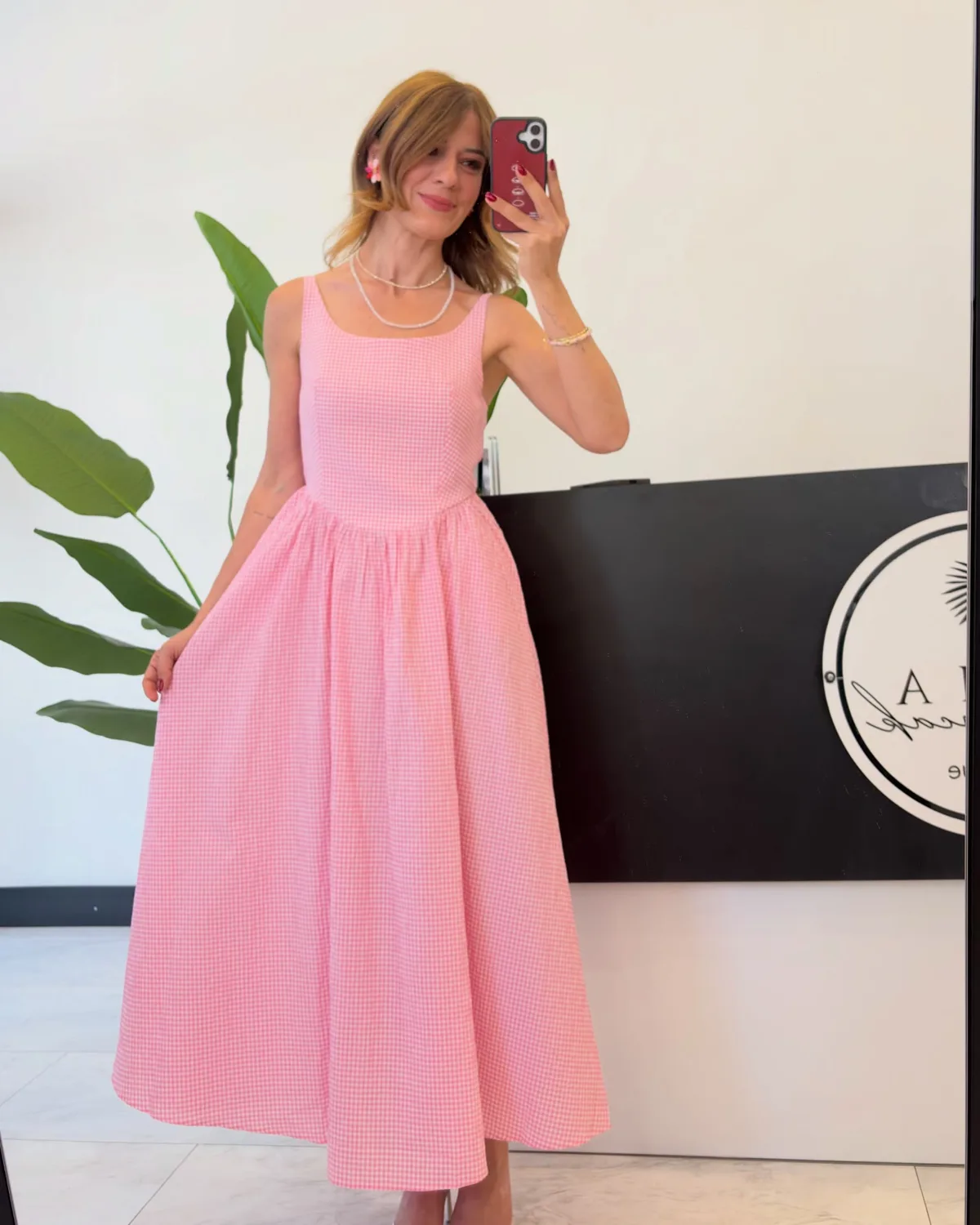 Pembe Pötikare Elbise