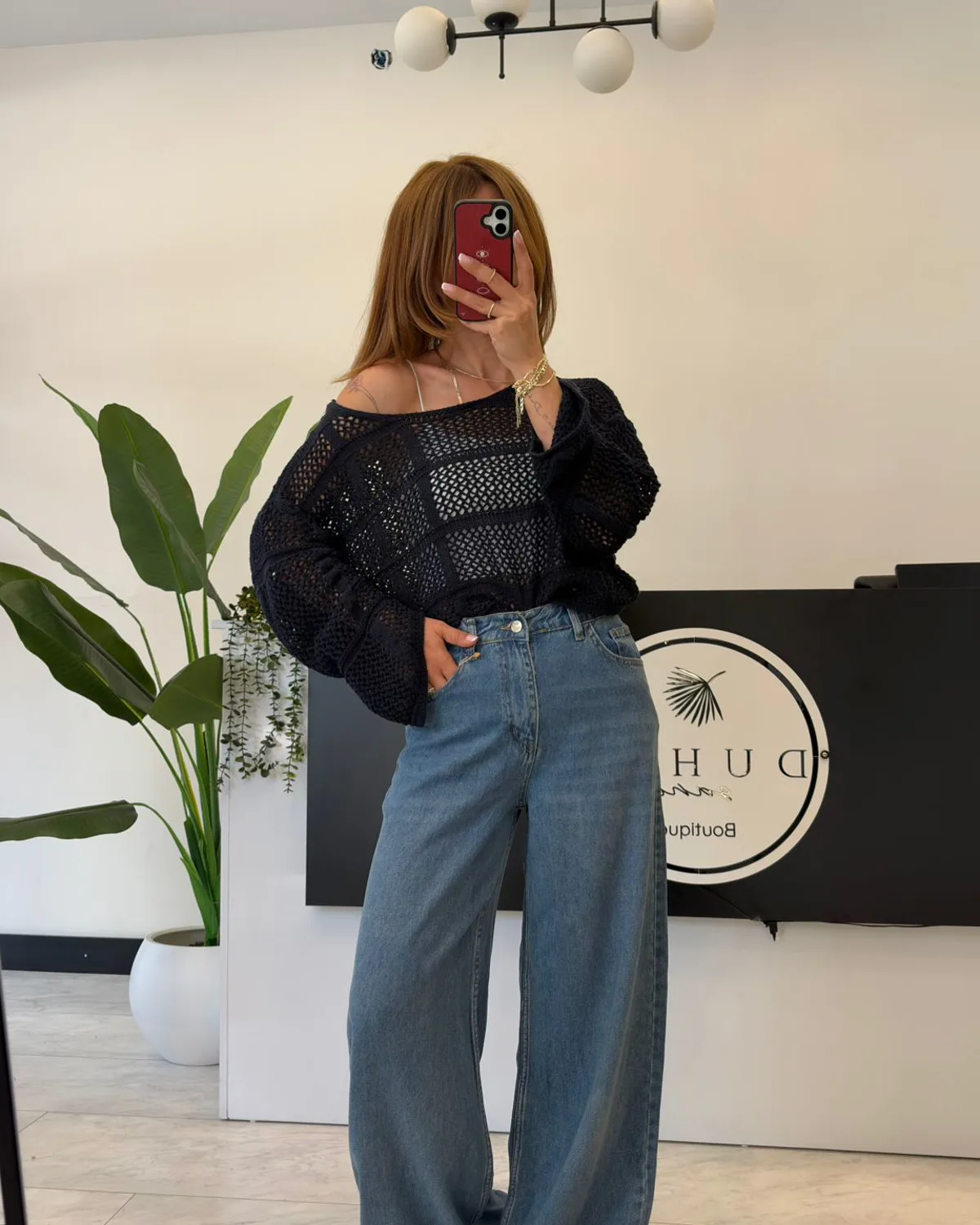 Tencel Jean Beli Lastikli Mavi Tam Kalıp