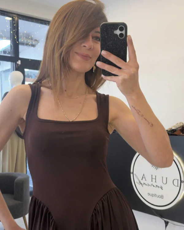 Acı kahve elbise