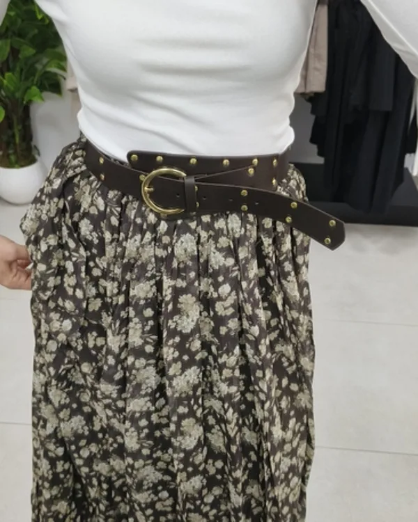 Kemer Detay Şifon Etek