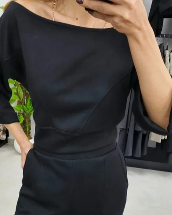 Modal Takım Kayık Yaka